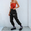 Moda feminina com bordado hip pop streetwear